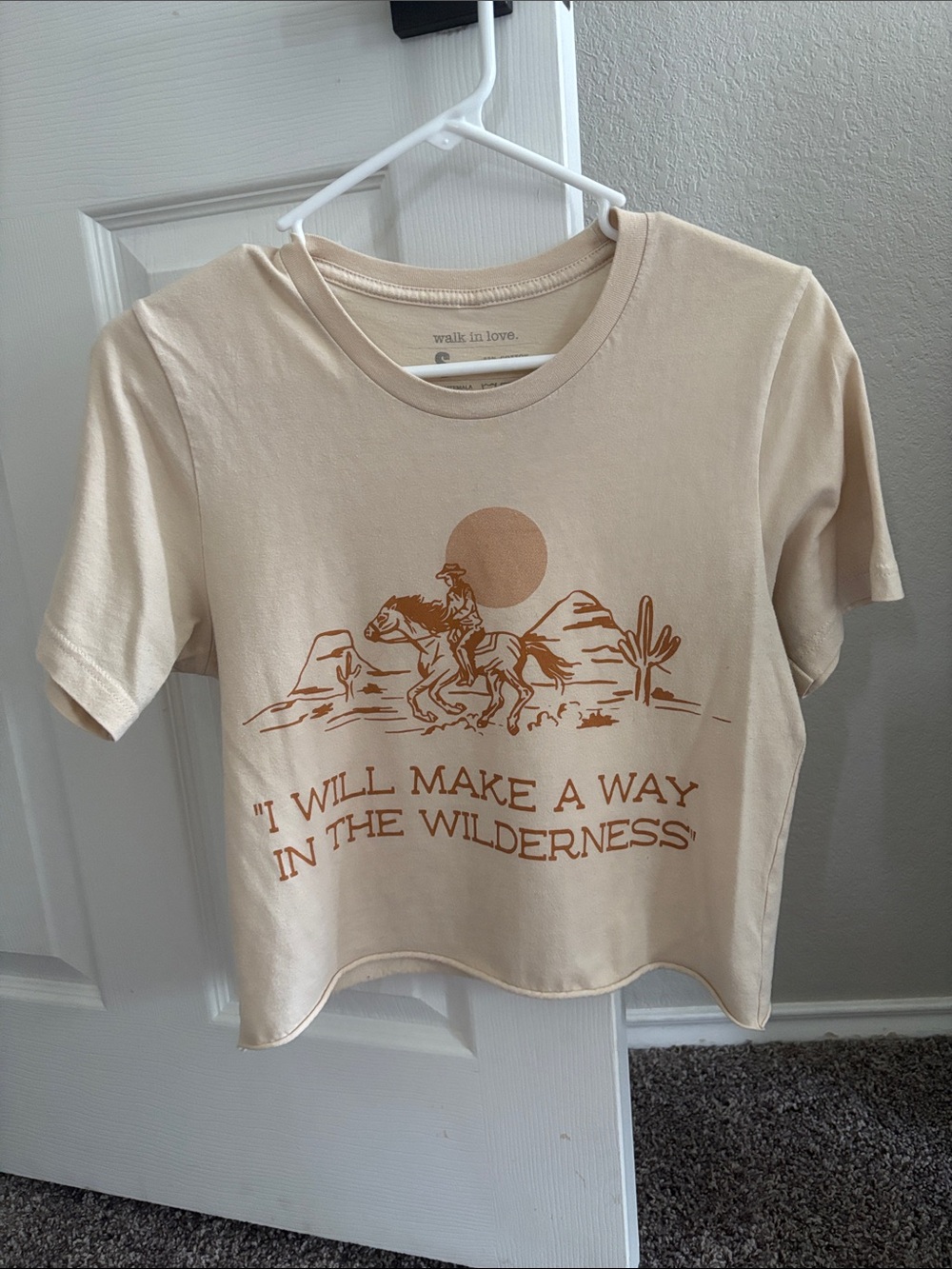 Walk in Love Cream Short-Sleeve Graphic Tee
